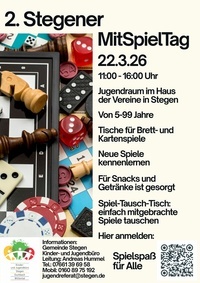 2. Stegener MitSpielTag am 22.03.2026 2. Stegener MitSpielTag am 22.03.2026