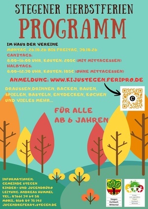 Herbstferienprogramm vom 26. - 30.10.2026