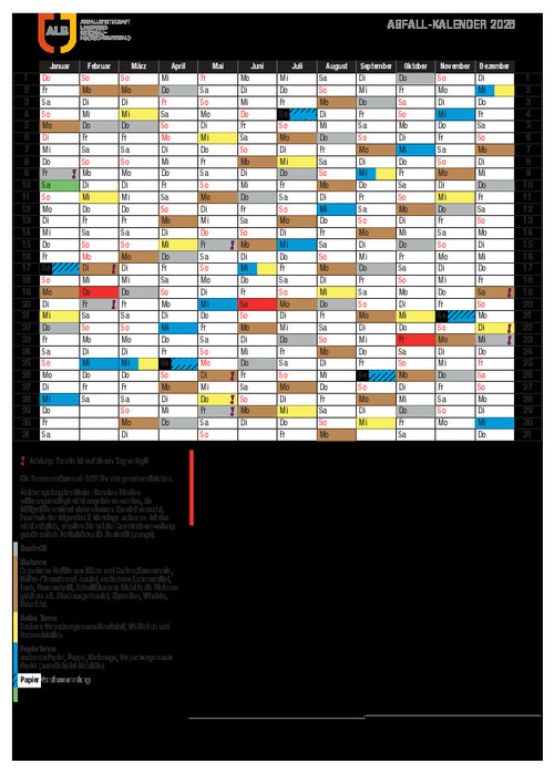 Abfallkalender Stegen 2026 Abfallkalender Stegen 2026